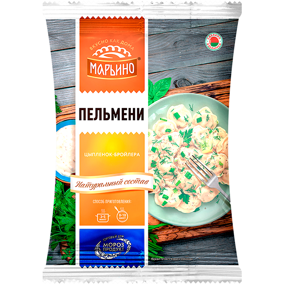 «МАРЬИНО» цыпленок-бройлера пельмени